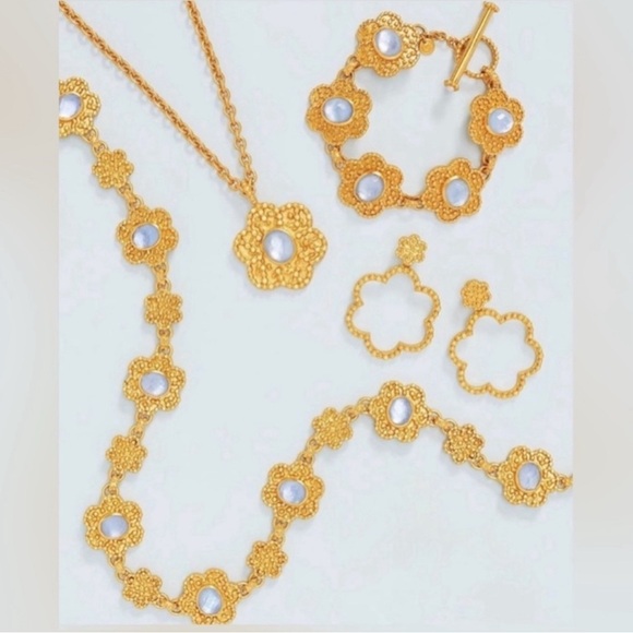 NWT Authentic Luxury Julie Vos Flower Station Iridescent Rose Statement Bracelet - Picture 3 of 17